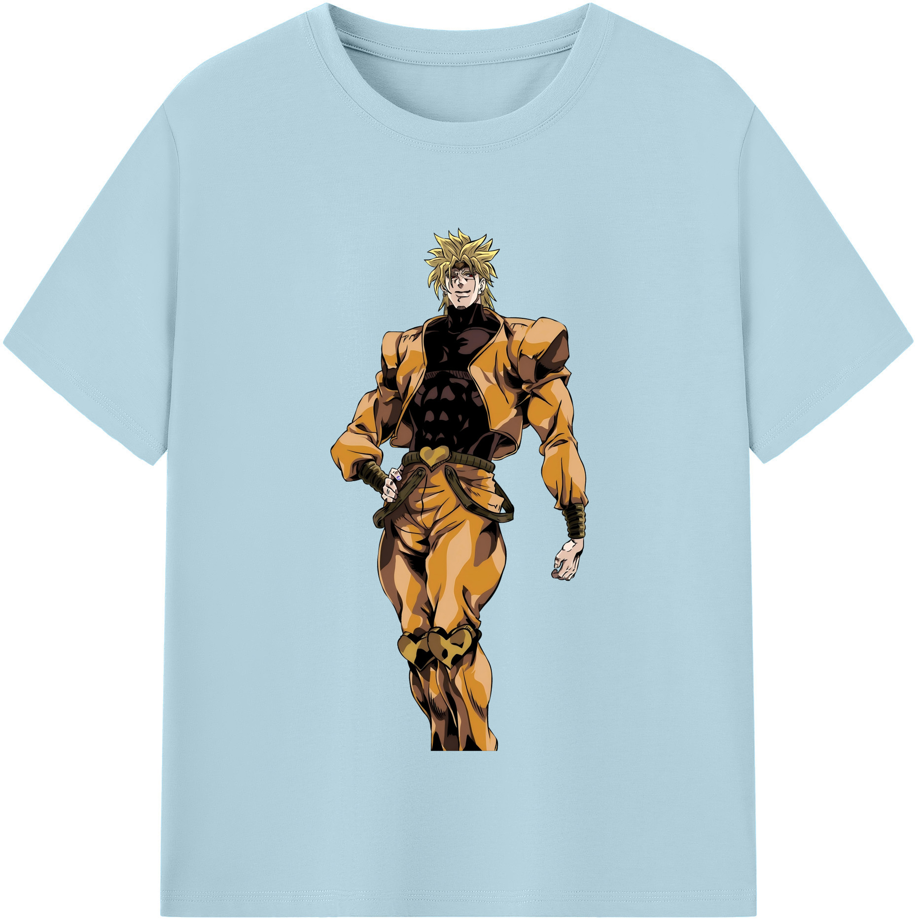 （画像用） ジョジョの奇妙な冒険 ディオ?ブランドー JoJo's Bizarre Adventure Dio Brando 綿100％半袖Tシャツ（フロントプリント）